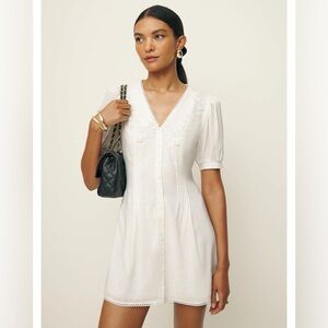 Reformation white Nonie Dress